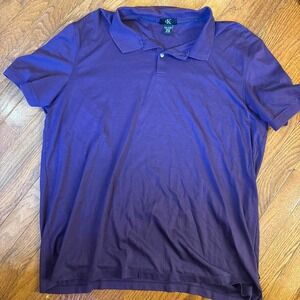 Calvin Klein Mens Purple Short Sleeve Cotton Polo Shirt XXL